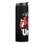 Wer den Weihnachtsmann braucht, der Weihnachten Go Thermosbecher (Nach links gedreht)