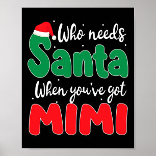Wer den Weihnachtsmann braucht, wenn du Mimi Weihn Poster