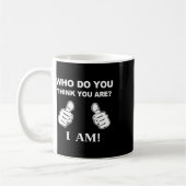 Wer denkst du, ich bin ein viraler Funny Funny Bow Kaffeetasse (Links)