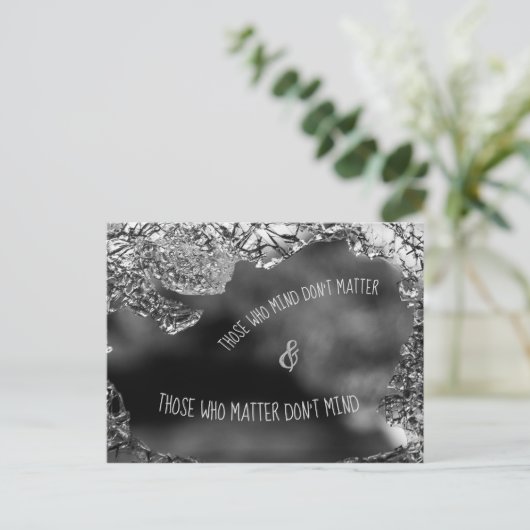 Wer denkt postkarte (Stehend Vorderseite)