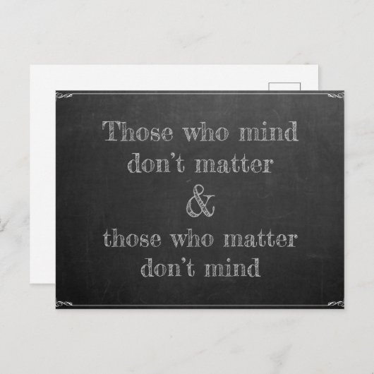 Wer denkt postkarte (Vorne/Hinten)