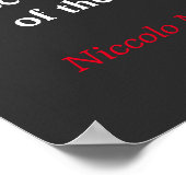 Wer die Angst des Volkes Kontrolle - Machiavelli Poster (Ecke)