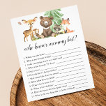 Wer die Babydusche der Mama Best Game Animals kenn<br><div class="desc">Wer kennt die Mama am besten? Das Spiel zeigt die Darstellung von Waldtieren.</div>