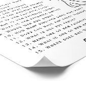 Wer die Braut kennt das beste elegante Hochzeitssp Poster (Ecke)