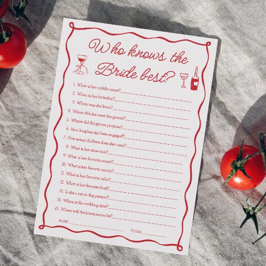 Wer die Bride Best Game Card kennt, weiß das auch. Einladung