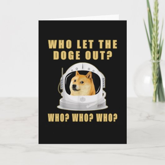 Wer die Doge aus Dogecoin-Hundebrille gelassen hat Karte (Vorderseite)