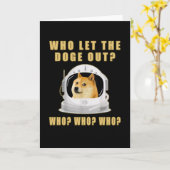 Wer die Doge aus Dogecoin-Hundebrille gelassen hat Karte (Gelbe Blume)