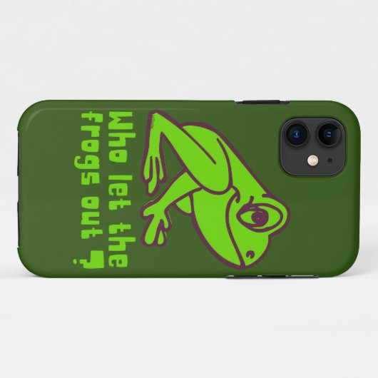 WER DIE FROGS AUS lustigem Froschpuff LIESS Case-Mate iPhone Hülle (Rückseite (Horizontal))