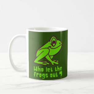 WER DIE FROGS AUS lustigem Froschpuff LIESS Kaffeetasse