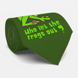 WER DIE FROGS AUS lustigem Froschpuff LIESS Krawatte