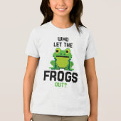 Wer die Frösche draußen Lasse, liebt Amphibienpixe Tri-Blend Shirt (Vorderseite)