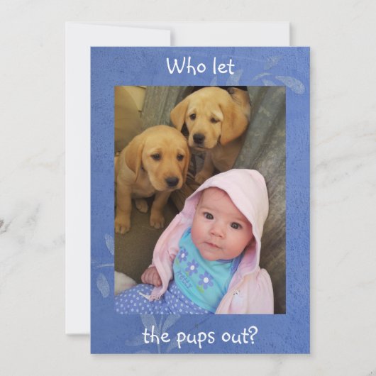 Wer die Jungtiere Gelassen hat - Einladung (Vorderseite)