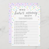 Wer die Mama Best Shower Game Card kennt - Sprinkl Programm (Vorne/Hinten)