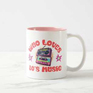 WER DIE MUSIK DER 80ER LIEBT FUNNY 80ER TASSE