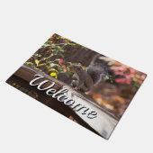 Wer dort hingeht, willkommene Türmatte (Schrägansicht)