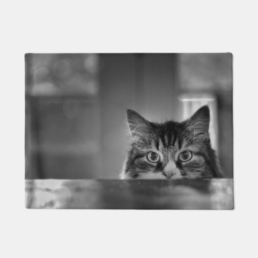 Wer dort Tür-Matte Meows Fußmatte (Vorderseite)