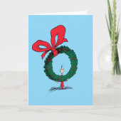 Wer durch den Weihnachtskranz schaut Karte (Vorderseite)