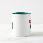 Wer durch den Weihnachtskranz schaut Tasse (Zentrum)
