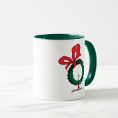 Wer durch den Weihnachtskranz schaut Tasse (VorderseiteRechts)