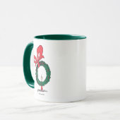 Wer durch den Weihnachtskranz schaut Tasse (Vorderseite Links)