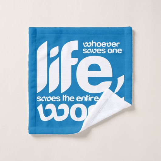 Wer ein Leben rette Badhandtuch Set (Waschlappen)