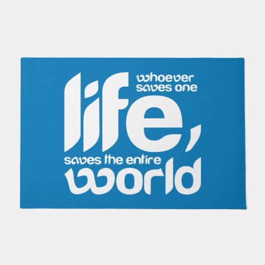Wer ein Leben rette Fußmatte (Vorderseite)