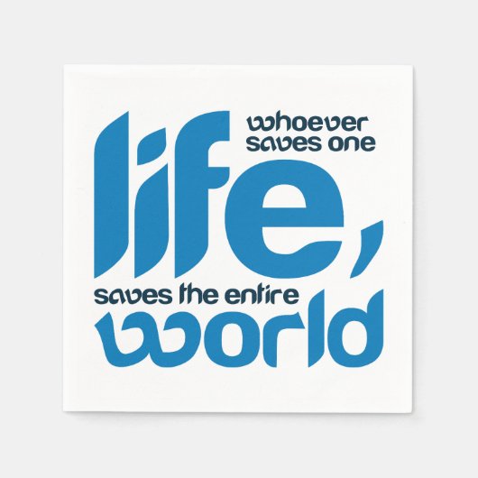 Wer ein Leben rette Serviette (Vorderseite)
