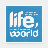 Wer ein Leben rette Serviette (Vorderseite)