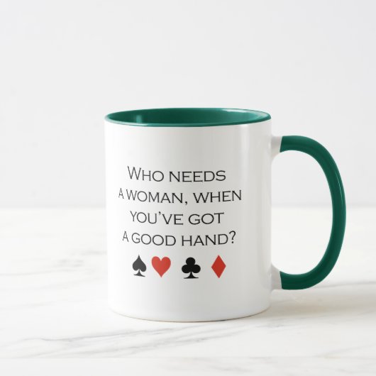 Wer eine Frau benötigt, wenn Sie eine gute Hand Tasse (Rechts)
