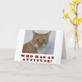 Wer eine Grußkarte für die Höhenkatze hat Karte (Gelbe Blume)