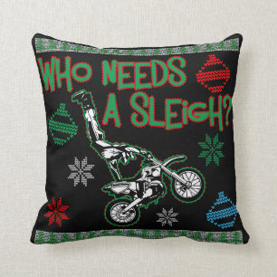 Wer eine Pferdeschlitten Dirtbike Kissen