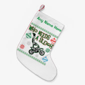 Wer eine Pferdeschlitten Dirtbike Kleiner Weihnachtsstrumpf (Vorderansicht (hängend))