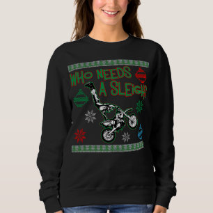 Wer eine Pferdeschlitten Dirtbike Sweatshirt