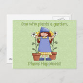 Wer einen Garten Pflanze, der Pflanze Glück hat Postkarte (Vorne/Hinten)