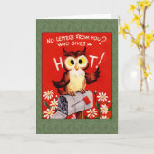 Wer einen Hoot Gruß gibt Karte (Gelbe Blume)