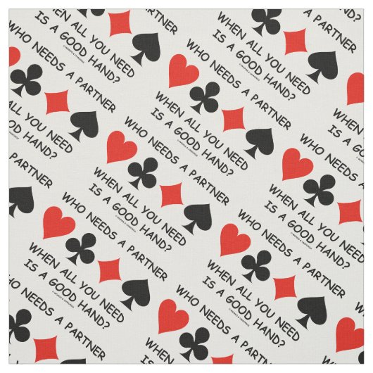 Wer einen Partner braucht, wenn alles, was man bra Stoff (Muster)