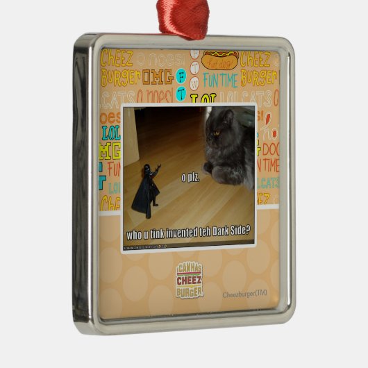 Wer erfand die dunkle Seite? Silbernes Ornament (Rechts)