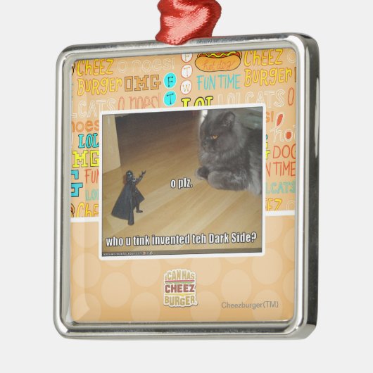 Wer erfand die dunkle Seite? Silbernes Ornament (Links)