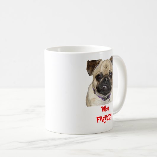 Wer FARTED? Tasse (VorderseiteRechts)