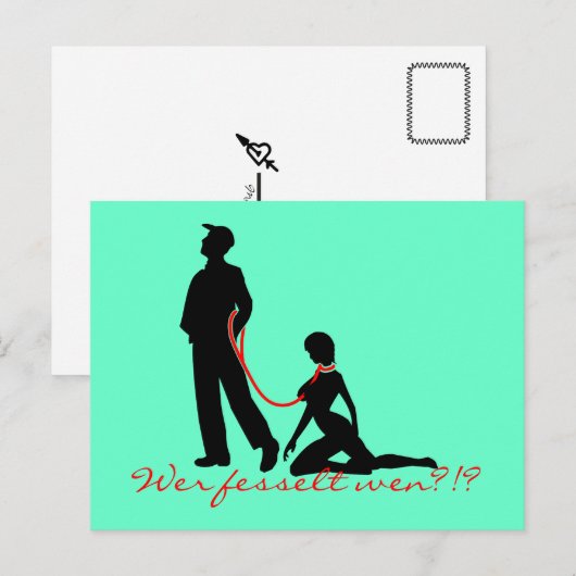 Wer fesselt wen? postkarte (Vorne/Hinten)