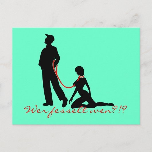 Wer fesselt wen? postkarte (Vorderseite)