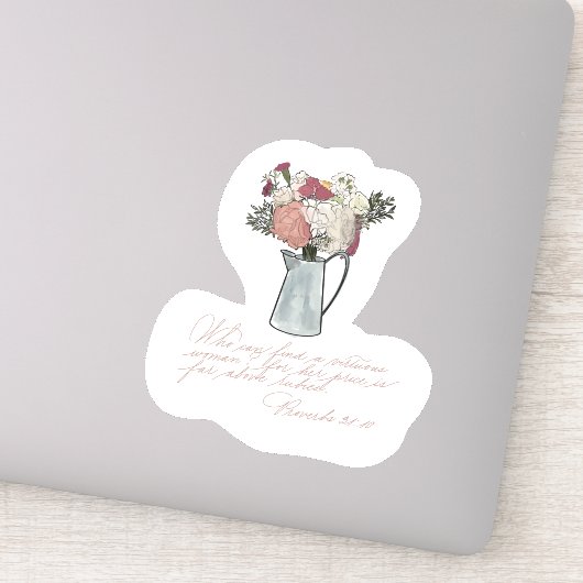 Wer findet eine tugendhafte Frau? Aufkleber (Detail)