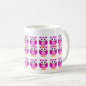Wer? Frau Owl Cartoon Mug Kaffeetasse (VorderseiteRechts)