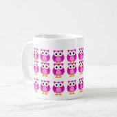 Wer? Frau Owl Cartoon Mug Kaffeetasse (Vorderseite Links)