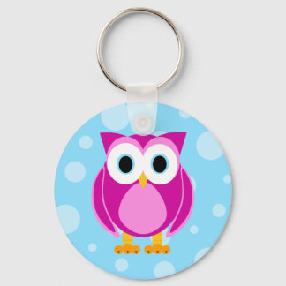 Wer? Frau Owl Cartoon Schlüsselanhänger