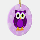 Wer? Frau Purple Owl Keramikornament (Rechts)