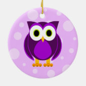 Wer? Frau Purple Owl Keramikornament (Hinten)