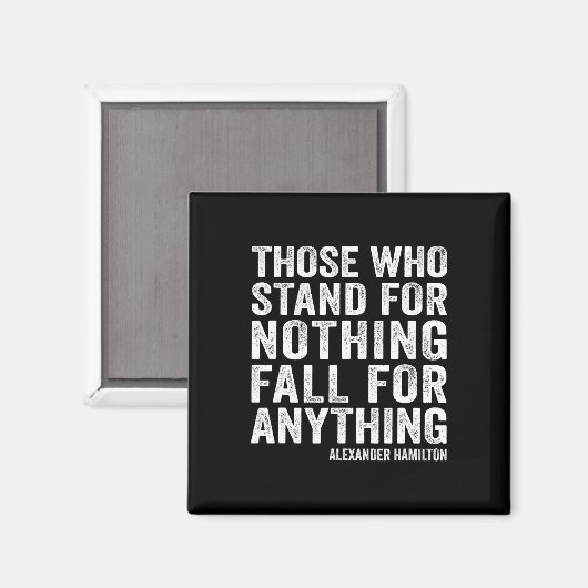 Wer für nichts steht, fällt Hami auf Magnet (Vorderseite/Rückseite)