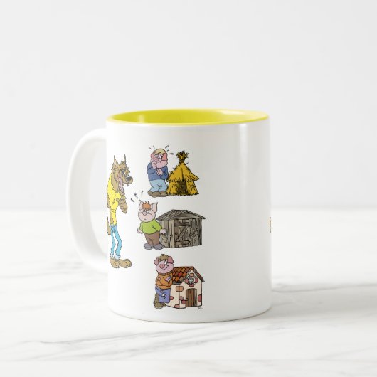 Wer fürchtet den Big Bully Wolf? Tasse (Vorderseite Links)