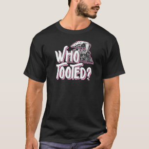 Wer furzte Dampf Vintage Zug Beobachten Papa-Witz T-Shirt
